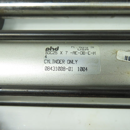 PHD SDC25X7-AE-DB-E Double Acting Guided Pneumatic Cylinder 7" Stroke
