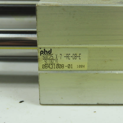 PHD SDC25X7-AE-DB-E Double Acting Guided Pneumatic Cylinder 7" Stroke