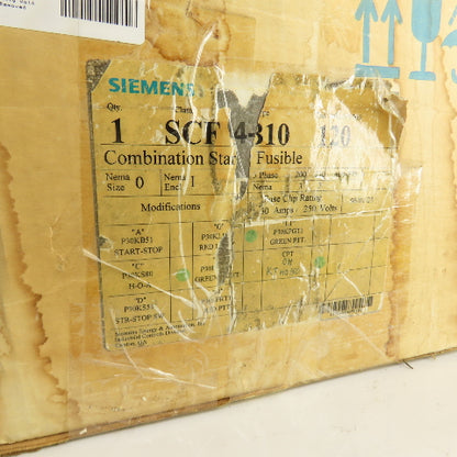 Siemens SCF B10 Size 0 Combination Motor Starter 3-5HP 18A 600VAC(Needs Repair)