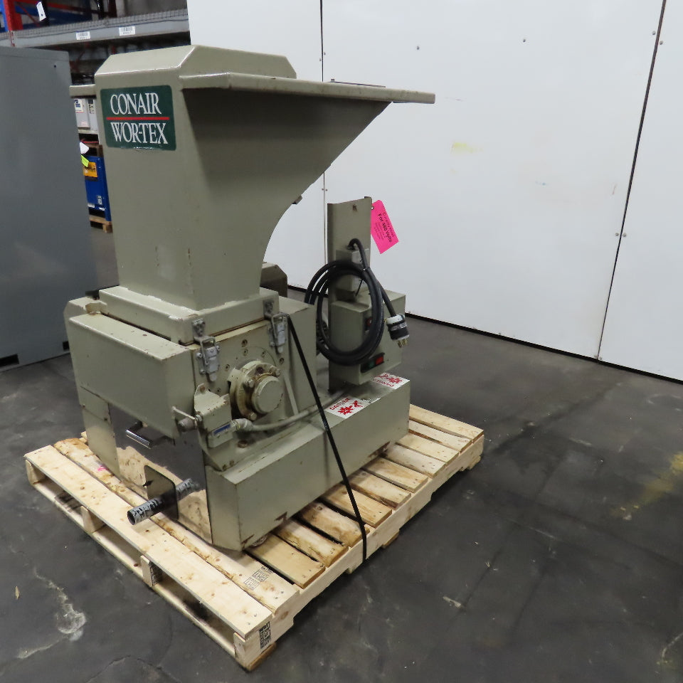 Conair Wortex LP350 230/460V 3Ph3Hp Top Feed Plastic Recycle Granulator 1/4"Mesh