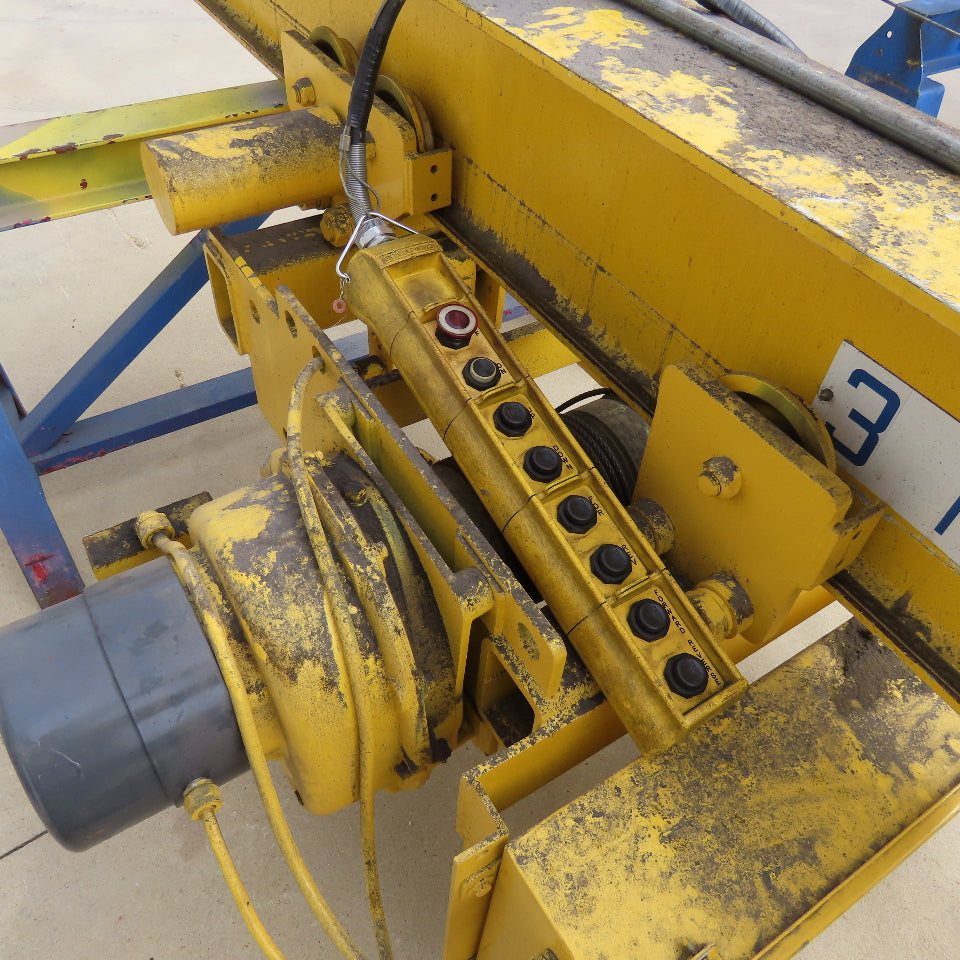 Yale 14' x 110' Free Standing Underhung Dual 3 Ton Wire Rope Bridge Crane 480V