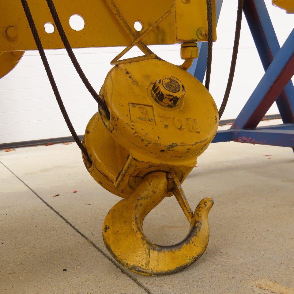 Yale 14' x 110' Free Standing Underhung Dual 3 Ton Wire Rope Bridge Crane 480V