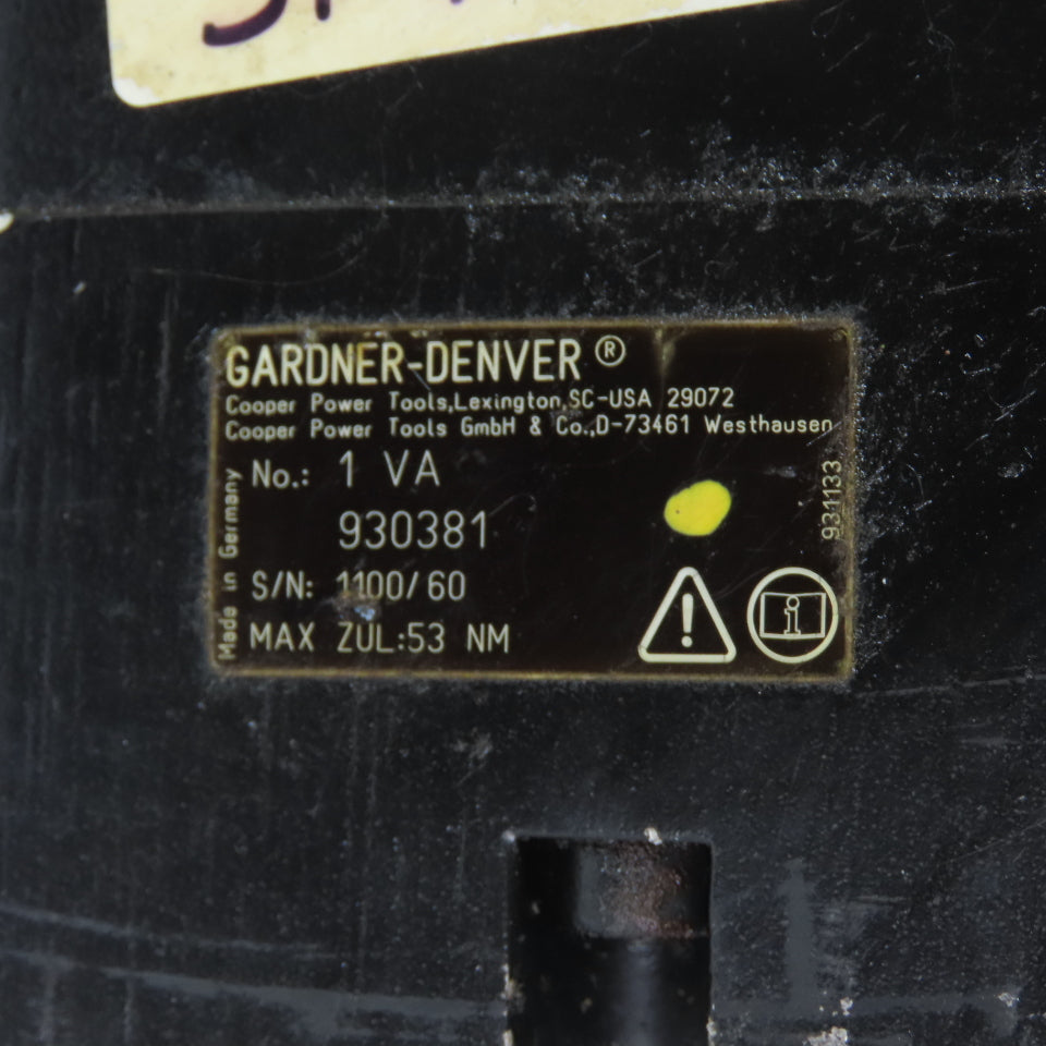Gardner-Denver 1 VA 930381 Cooper Electric Nutrunner 3/8" End 1 BA 927255