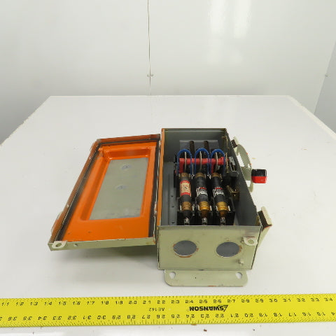 Square D 60A Fusible Safety Disconnect Switch 600VAC 15/50HP H-362AWK Style