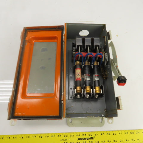 Square D 60A Fusible Safety Disconnect Switch 600VAC 15/50HP H-362AWK Style