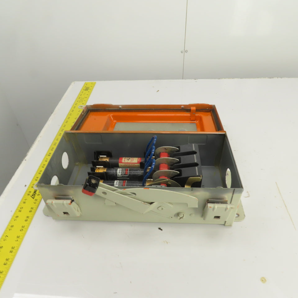 Square D 60A Fusible Safety Disconnect Switch 600VAC 15/50HP H-362AWK Style