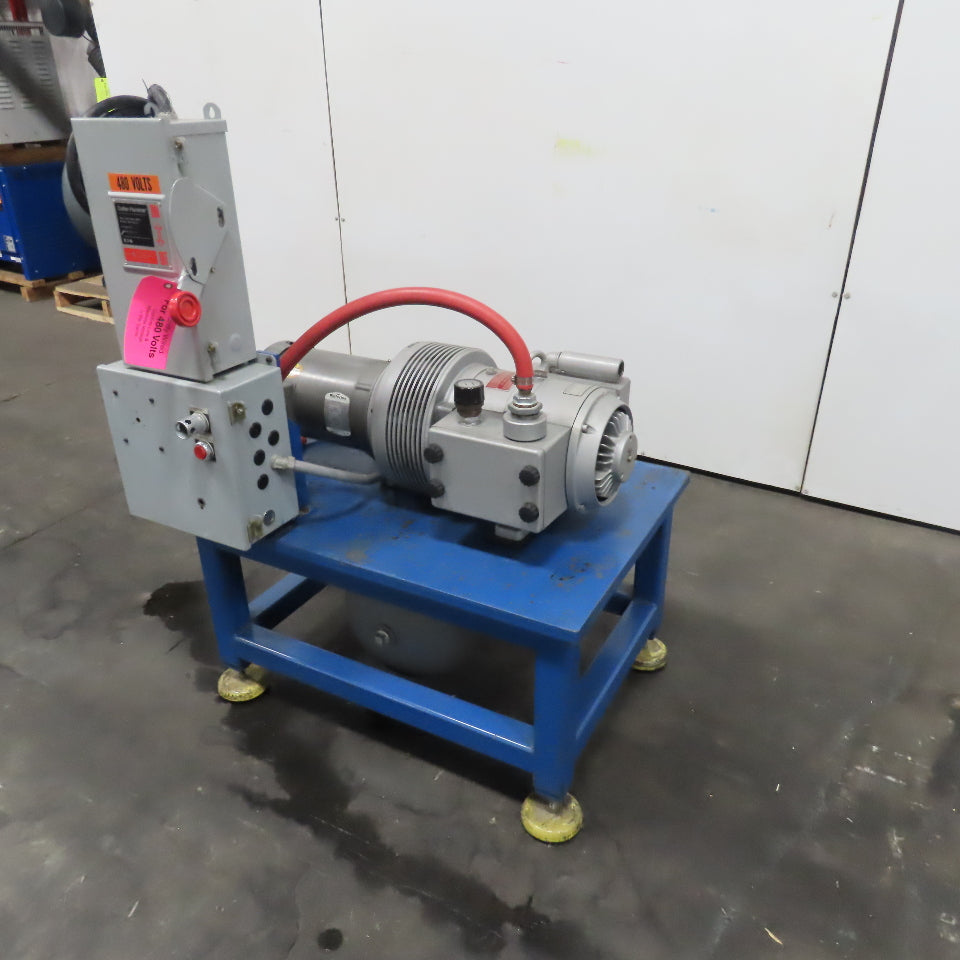 Rietschle VFT100 5Hp Rotary Vane Vacuum Pump 208-230/460V 100m3/h W/ Accumulator