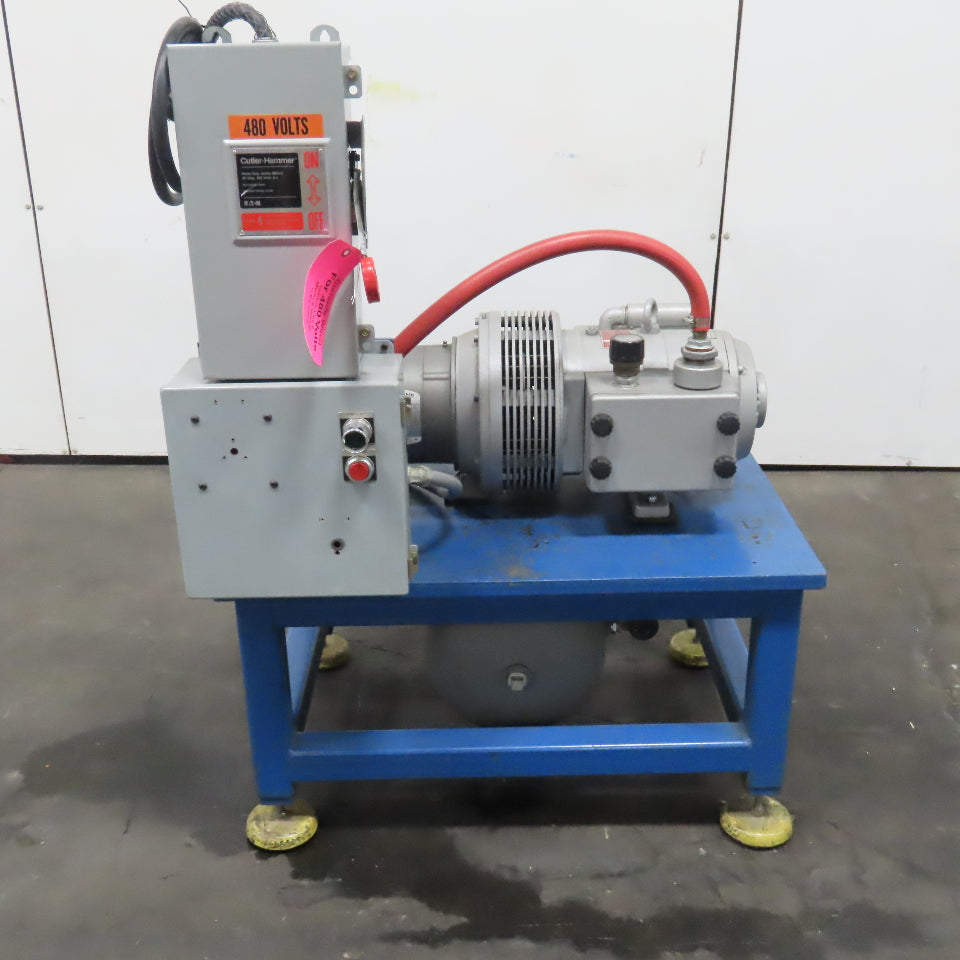 Rietschle VFT100 5Hp Rotary Vane Vacuum Pump 208-230/460V 100m3/h W/ Accumulator
