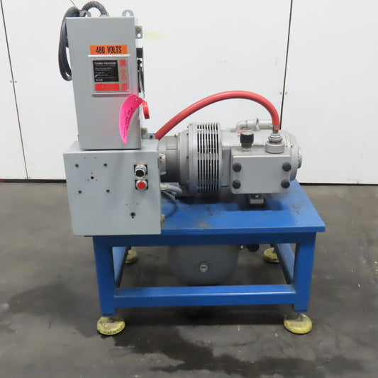 Rietschle VFT100 5Hp Rotary Vane Vacuum Pump 208-230/460V 100m3/h W/ Accumulator