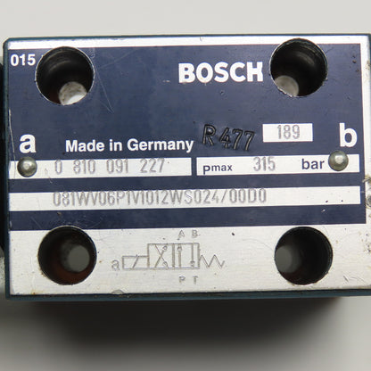 Bosch 081WV06P1V1012WS024/00D0 2 Position Single Solenoid Hydraulic Valve 24VDC