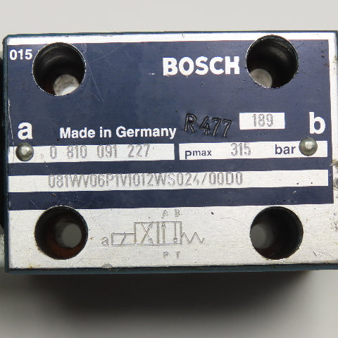Bosch 081WV06P1V1012WS024/00D0 2 Position Single Solenoid Hydraulic Valve 24VDC