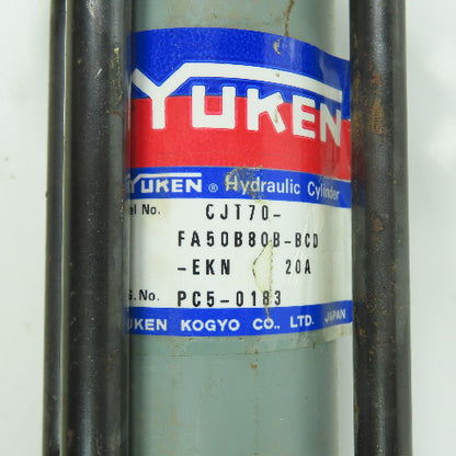 Yuken CJT70-FA50B80B-BCD Double End/Acting Hydraulic Cylinder 80mm Stroke