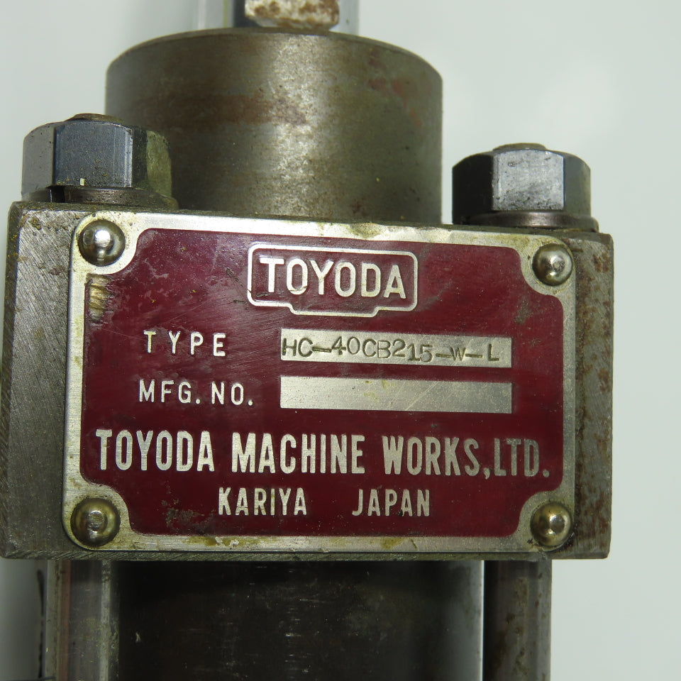 Toyoda HC-40CB215-W-L Double Acting Hydraulic Cylinder 215mm Stroke 40mm Bore