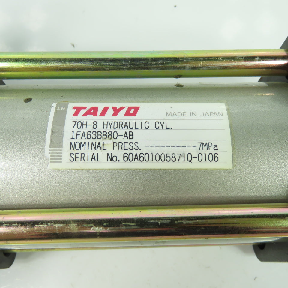 Taiyo 70H-8 1FA63BB80-AB Double Acting Hydraulic Cylinder 80mm Stroke 63mm Bore