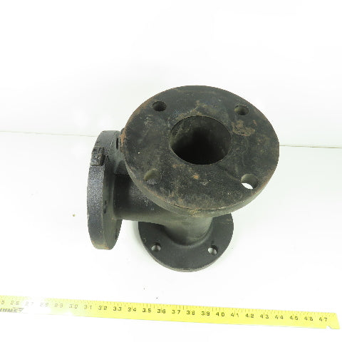 3" Flat Face Tee Class 125 Cast Iron Flanged Fitting