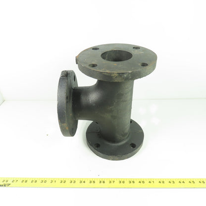 3" Flat Face Tee Class 125 Cast Iron Flanged Fitting