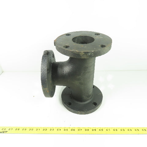 3" Flat Face Tee Class 125 Cast Iron Flanged Fitting