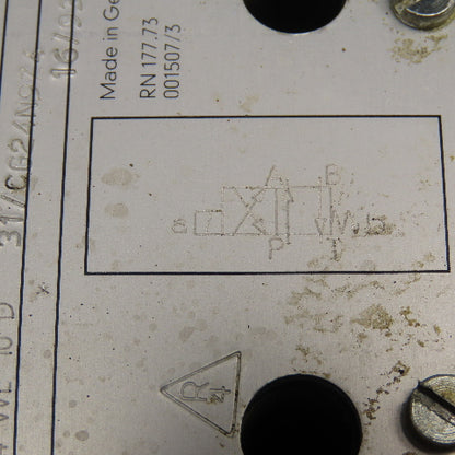 Rexroth 4WE10 D 31/CG24N9Z4 Single Solenoid Directional Valve 24VDC Coil