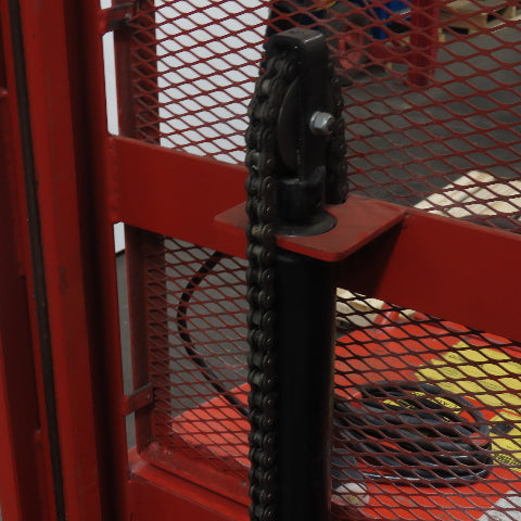Wesco PCBFL-76-25 1000LB 12V Battery Powered Stacker Straddle 75" Lift 25" Forks