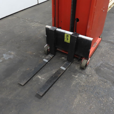 Wesco PCBFL-76-25 1000LB 12V Battery Powered Stacker Straddle 75" Lift 25" Forks