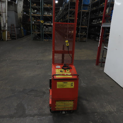 Wesco PCBFL-76-25 1000LB 12V Battery Powered Stacker Straddle 75" Lift 25" Forks