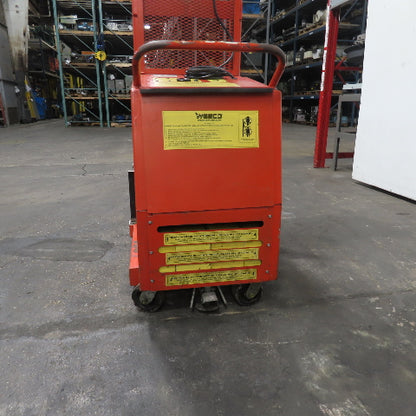 Wesco PCBFL-76-25 1000LB 12V Battery Powered Stacker Straddle 75" Lift 25" Forks