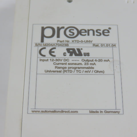 Automation Direct XTD-0-UNV ProSense Programmable Temperature Transmitter