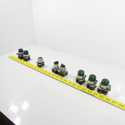 Cutler Hammer 10250T Misc Indicators, Push Button, & 2-Position Switches Lot/8