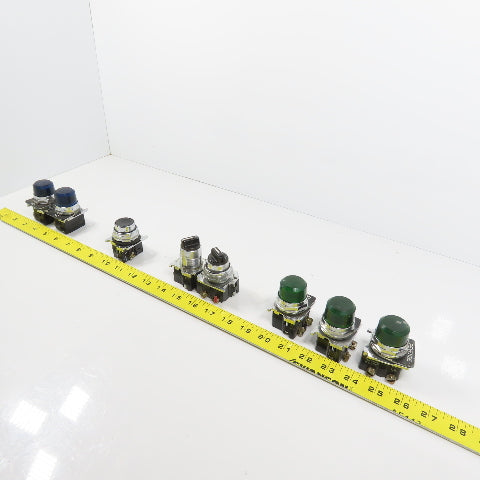 Cutler Hammer 10250T Misc Indicators, Push Button, & 2-Position Switches Lot/8