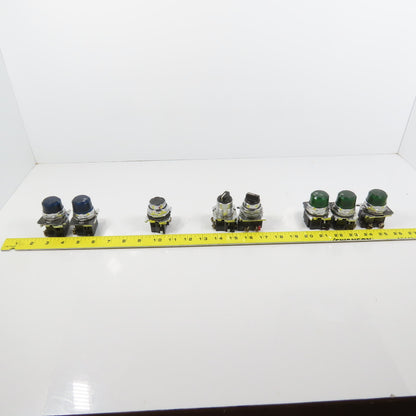 Cutler Hammer 10250T Misc Indicators, Push Button, & 2-Position Switches Lot/8