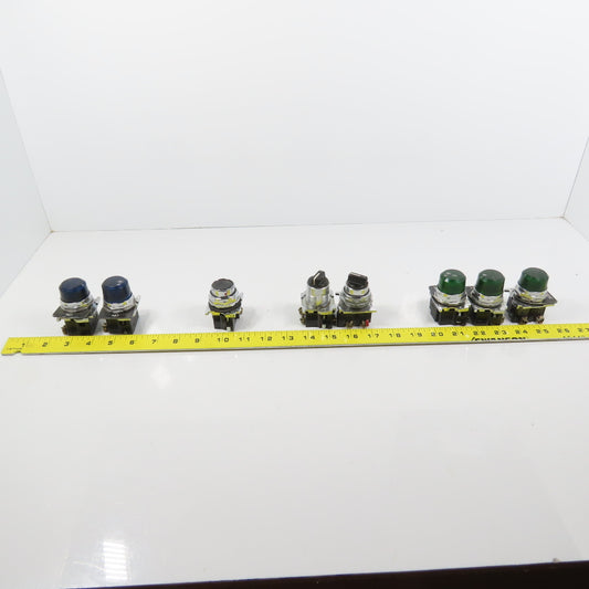 Cutler Hammer 10250T Misc Indicators, Push Button, & 2-Position Switches Lot/8