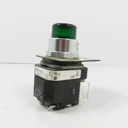 Allen Bradley 800T-PAH16G Ser U Green Momentary Contact Push Button W/ N377G