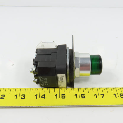 Allen Bradley 800T-PAH16G Ser U Green Momentary Contact Push Button W/ N377G