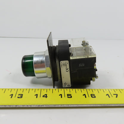 Allen Bradley 800T-PAH16G Ser U Green Momentary Contact Push Button W/ N377G
