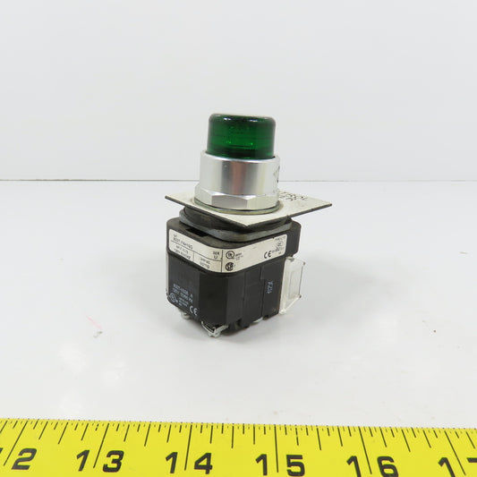 Allen Bradley 800T-PAH16G Ser U Green Momentary Contact Push Button W/ N377G