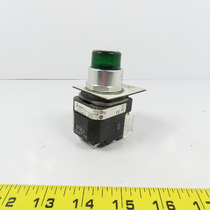 Allen Bradley 800T-PAH16G Ser U Green Momentary Contact Push Button W/ N377G