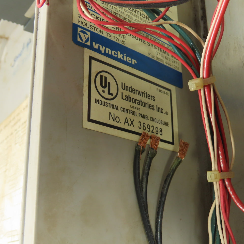 Vynckier CSA ENC 4,5 E 54315-TX 460V Polar Chiller Junction Box Control