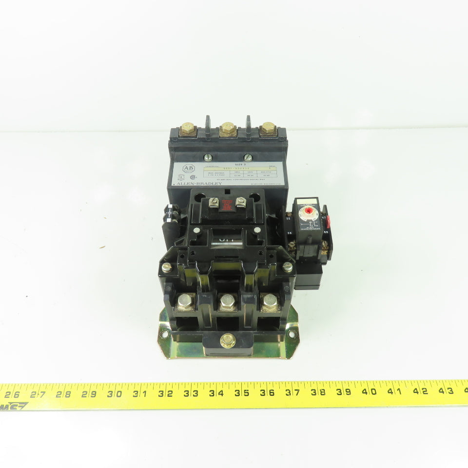 Allen Bradley 500F-D0D930 Size 3 Contactor 600VAC 90A 50Hp 120V Coil W/596-TR32