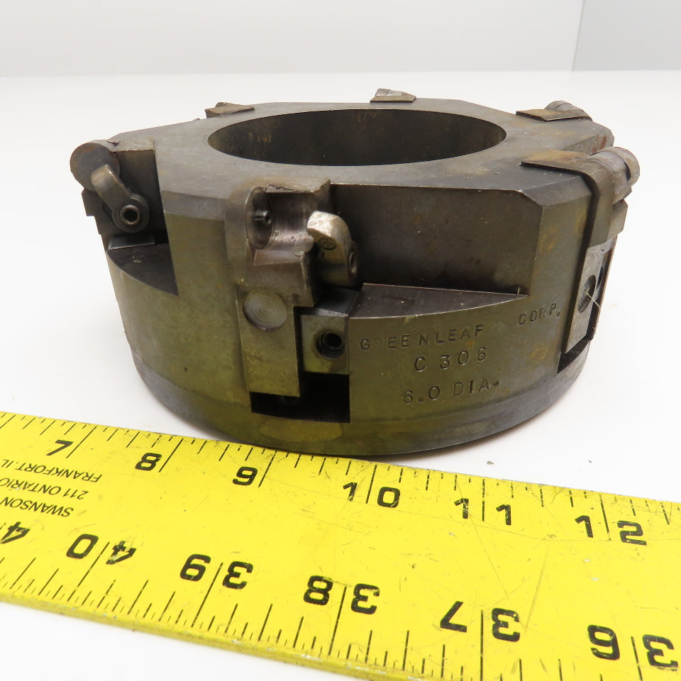 Greenleaf Corp. C 306 6" Diameter Indexing Face Mill Right Hand 6 Flute 2" Bore