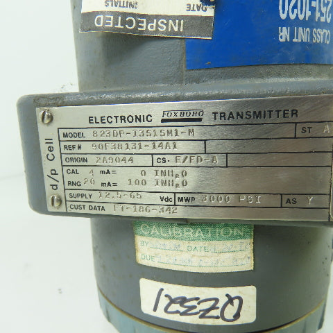 Foxboro 823DP-I3S1SM1-M Electronic Pressure Transmitter 3000PSI 12.5-65VDC ST A