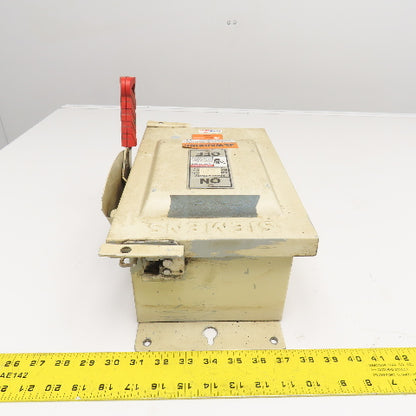 Siemens HNF361J 30A 600VAC 250VDC Dust Tight Non Fused Safety Disconnect