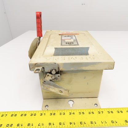 Siemens HNF361J 30A 600VAC 250VDC Dust Tight Non Fused Safety Disconnect