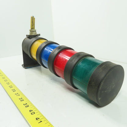 Telemecanique XVB C** 4 Section Light Tower Stack Green Red Blue Yellow 230V