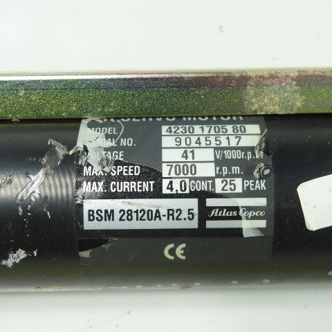 Atlas Copco QRT 62 200 4230 1705 80 5/8" Electric Nutrunner 7000RPM 41V/1000rpm