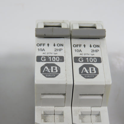 Allen Bradley 1492-CB1 20,10,2A Single Pole Rail Mount Circuit Breakers Lot Of 6