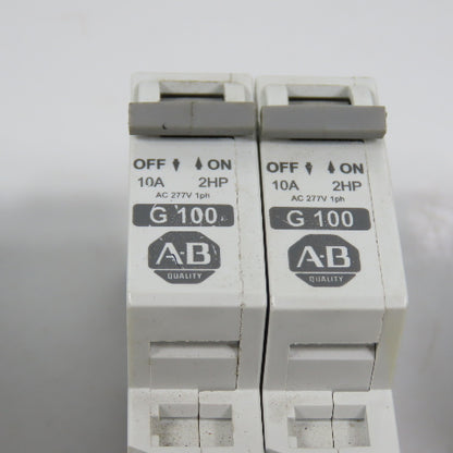 Allen Bradley 1492-CB1 20,10,2A Single Pole Rail Mount Circuit Breakers Lot Of 6