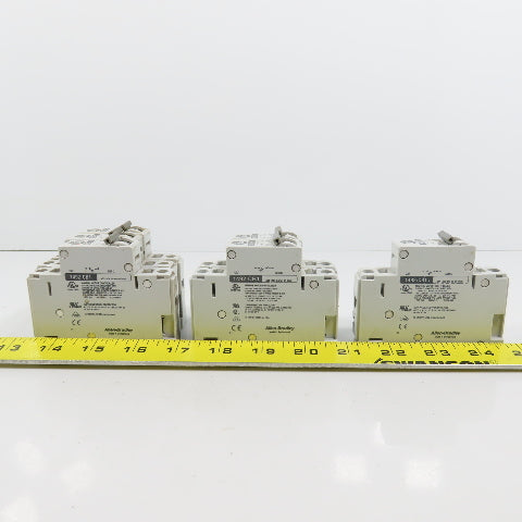 Allen Bradley 1492-CB1 20,10,2A Single Pole Rail Mount Circuit Breakers Lot Of 6