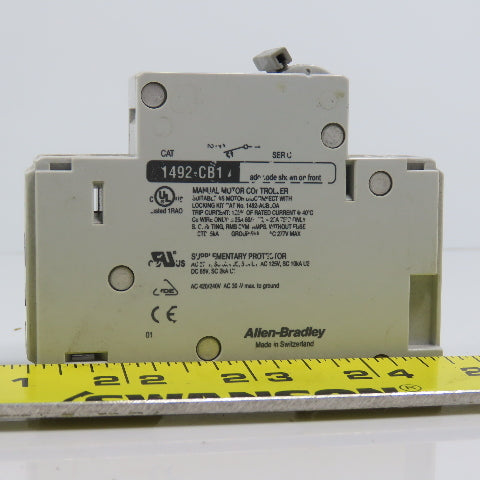 Allen Bradley 1492-CB1 20,10,2A Single Pole Rail Mount Circuit Breakers Lot Of 6