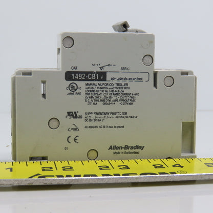 Allen Bradley 1492-CB1 20,10,2A Single Pole Rail Mount Circuit Breakers Lot Of 6