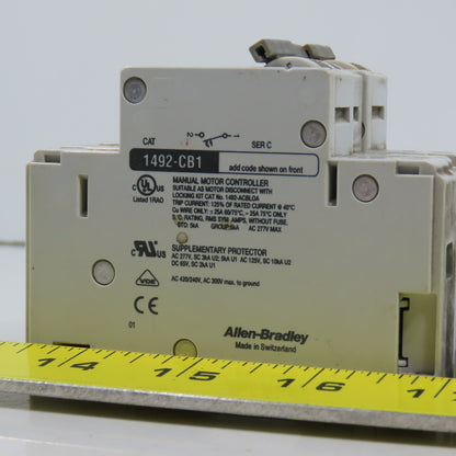 Allen Bradley 1492-CB1 20,10,2A Single Pole Rail Mount Circuit Breakers Lot Of 6